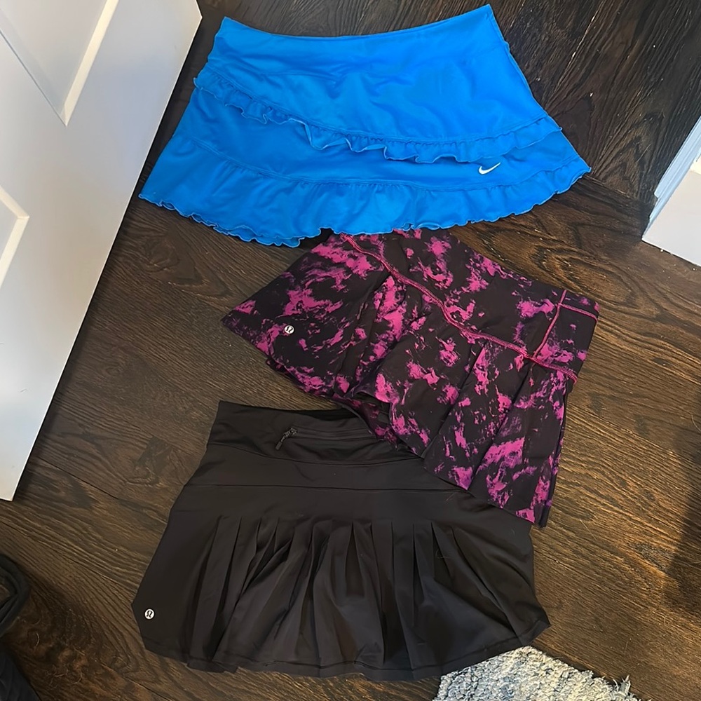 Lululemon and Nike tennis skirts